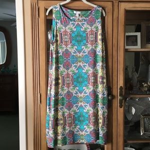 Pastel print sheath dress